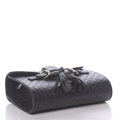 Gucci Soft Microguccissima Mini Emily Chain Shoulder Bag Black 4 of 10