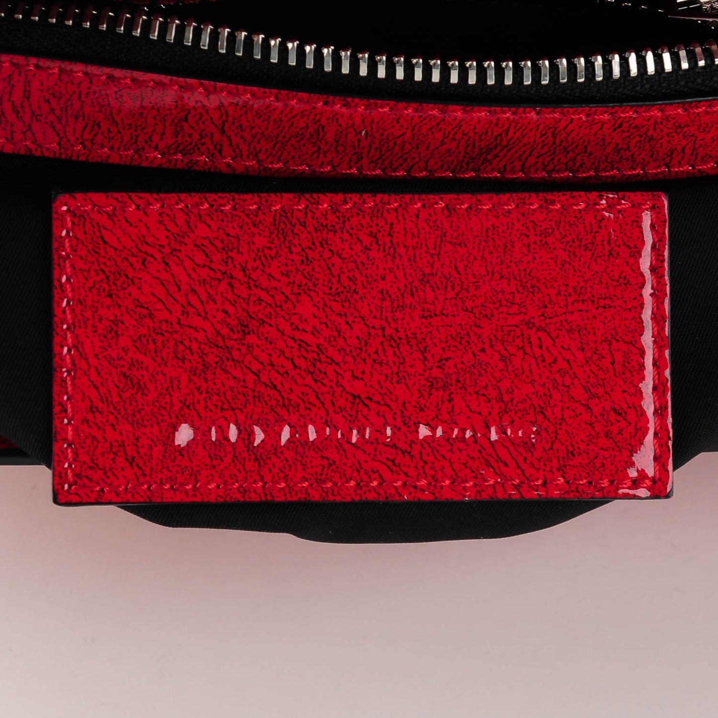Patent Calfskin Lia Lacquer Black and Rhodium Hardware