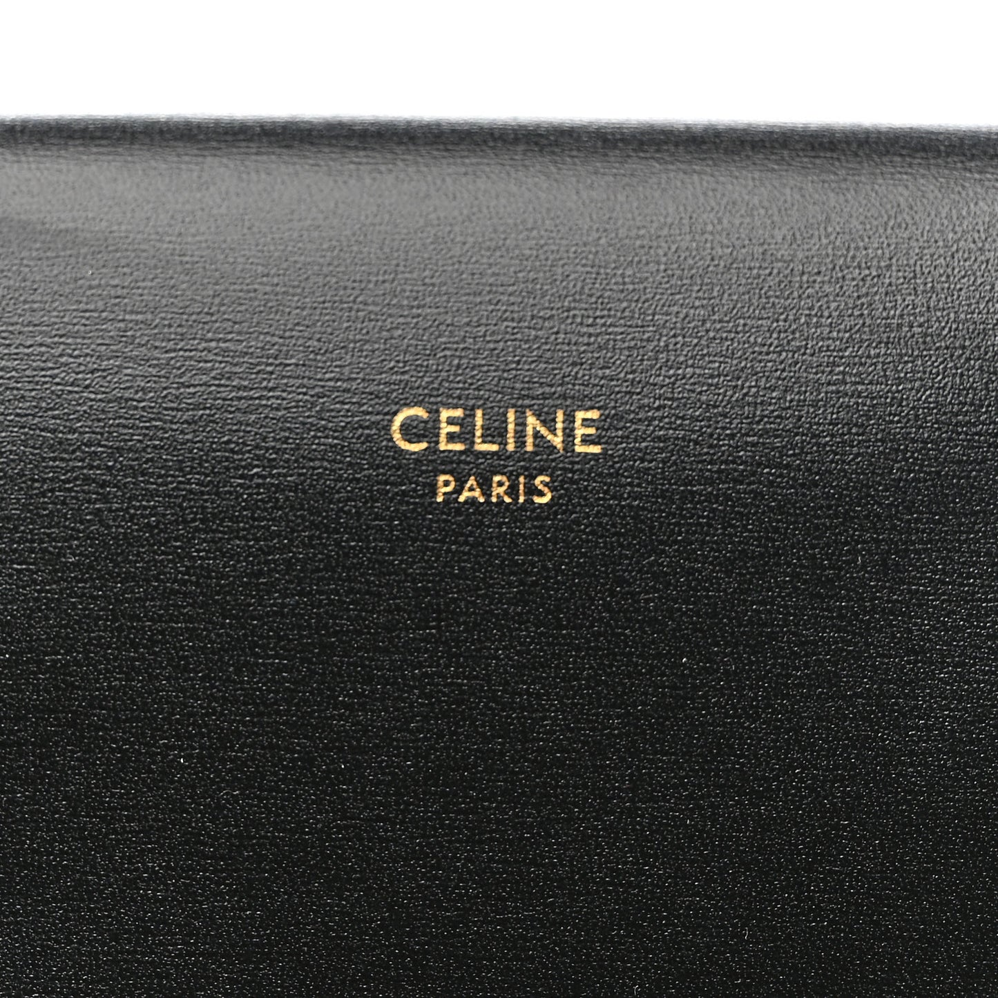 Calfskin Phone Pouch With Flap Black
