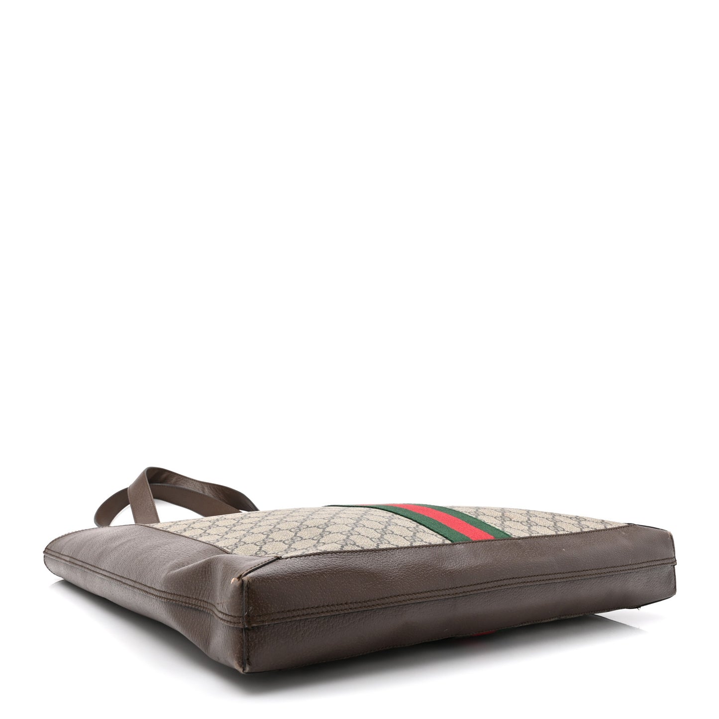 GG Supreme Monogram Web Large Ophidia Vertical Shopping Tote Brown