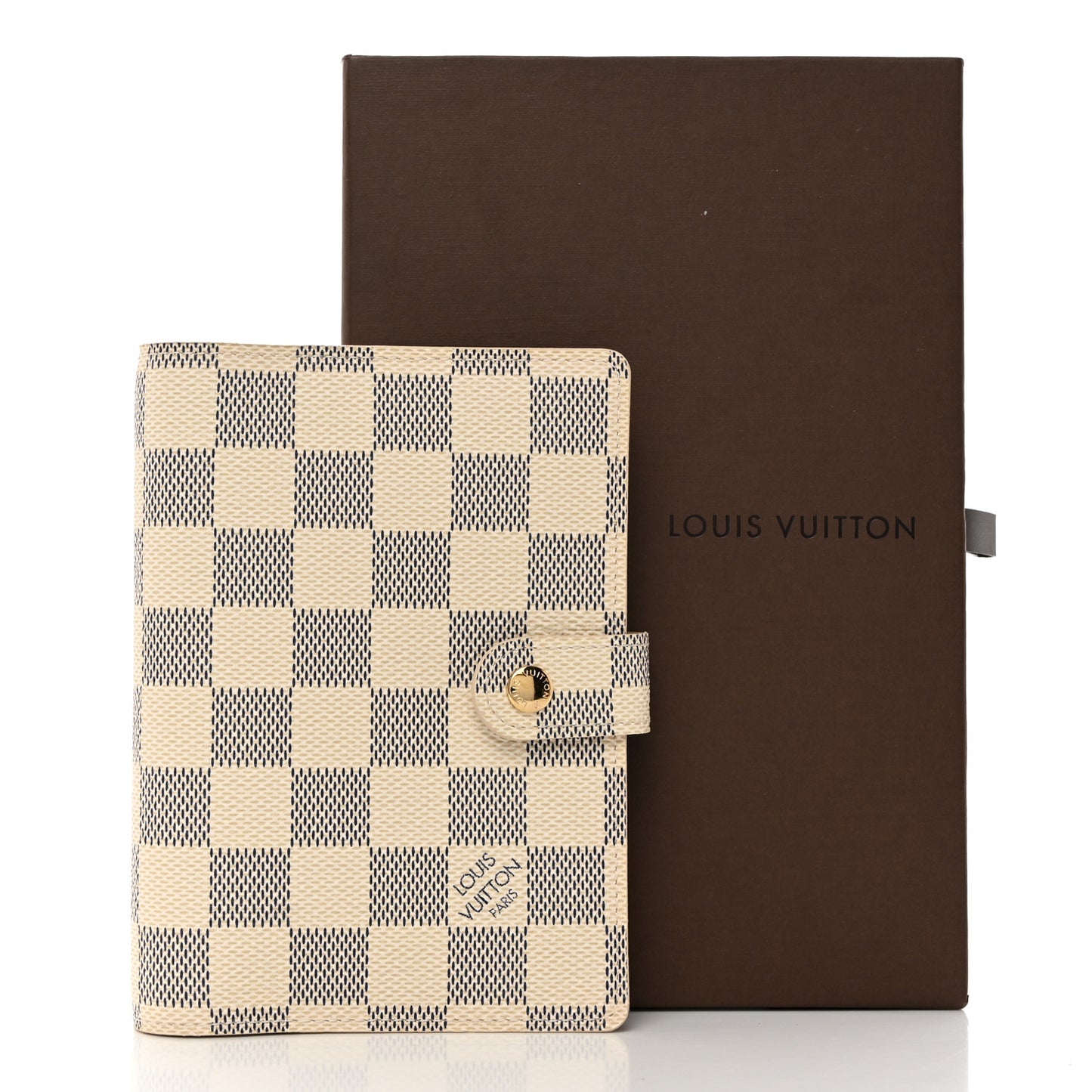 LOUIS VUITTON Damier Azur Small Ring Agenda Cover