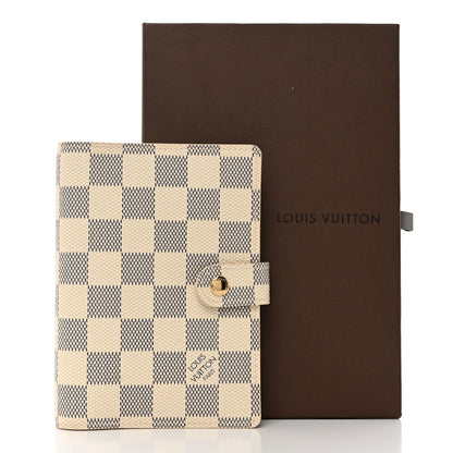 Louis Vuitton LOUIS VUITTON Damier Azur Small Ring Agenda Cover 8 of 8