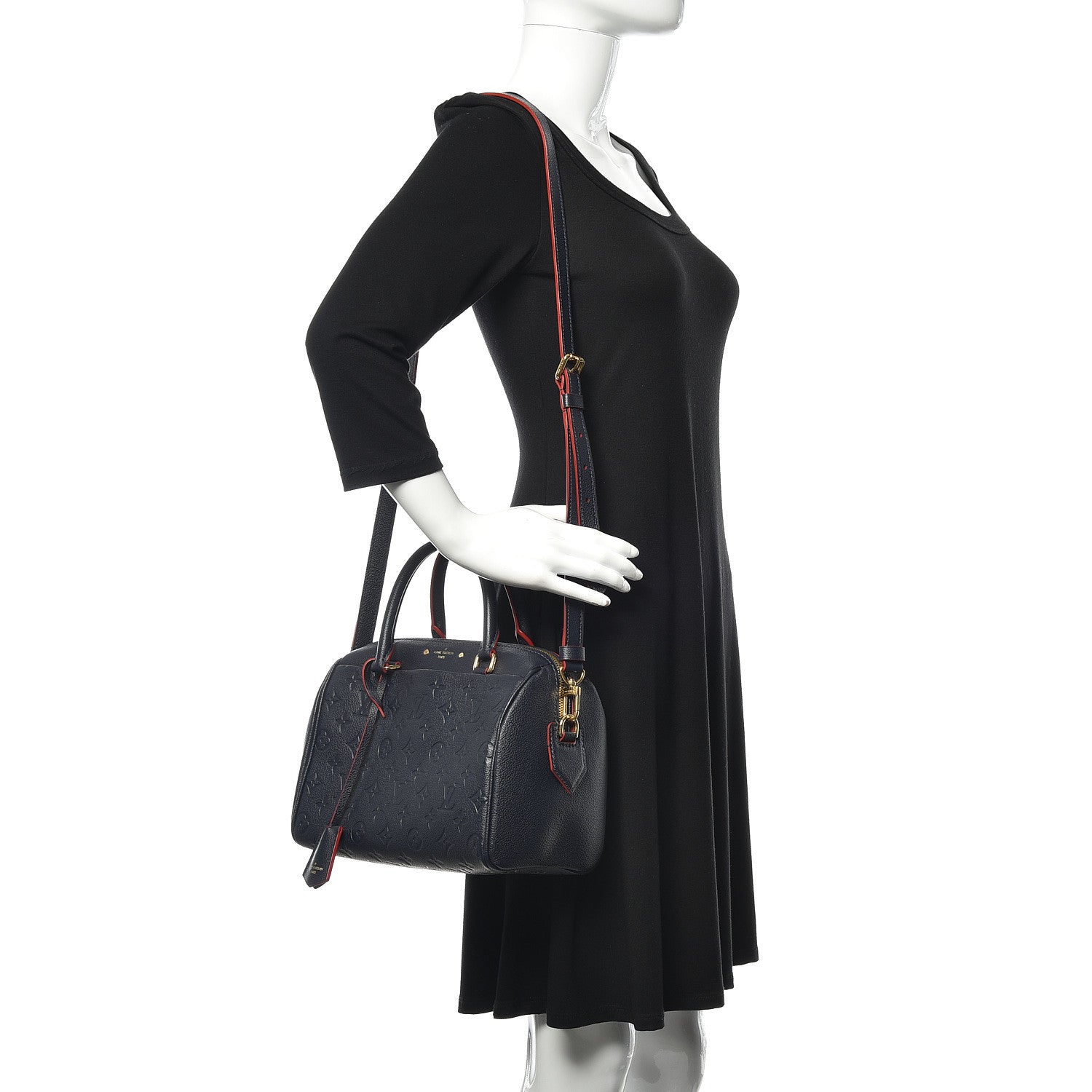 Louis Vuitton Empreinte Speedy Bandouliere 25 NM Marine Rouge 2 of 10