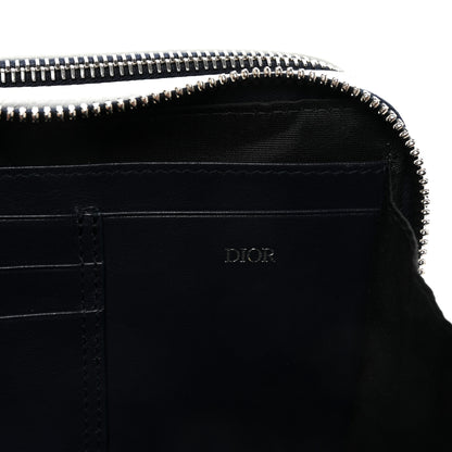 Christian Dior X SHAWN STUSSY Grained Calfskin Double Zip Crossbody Pouch White 6 of 9