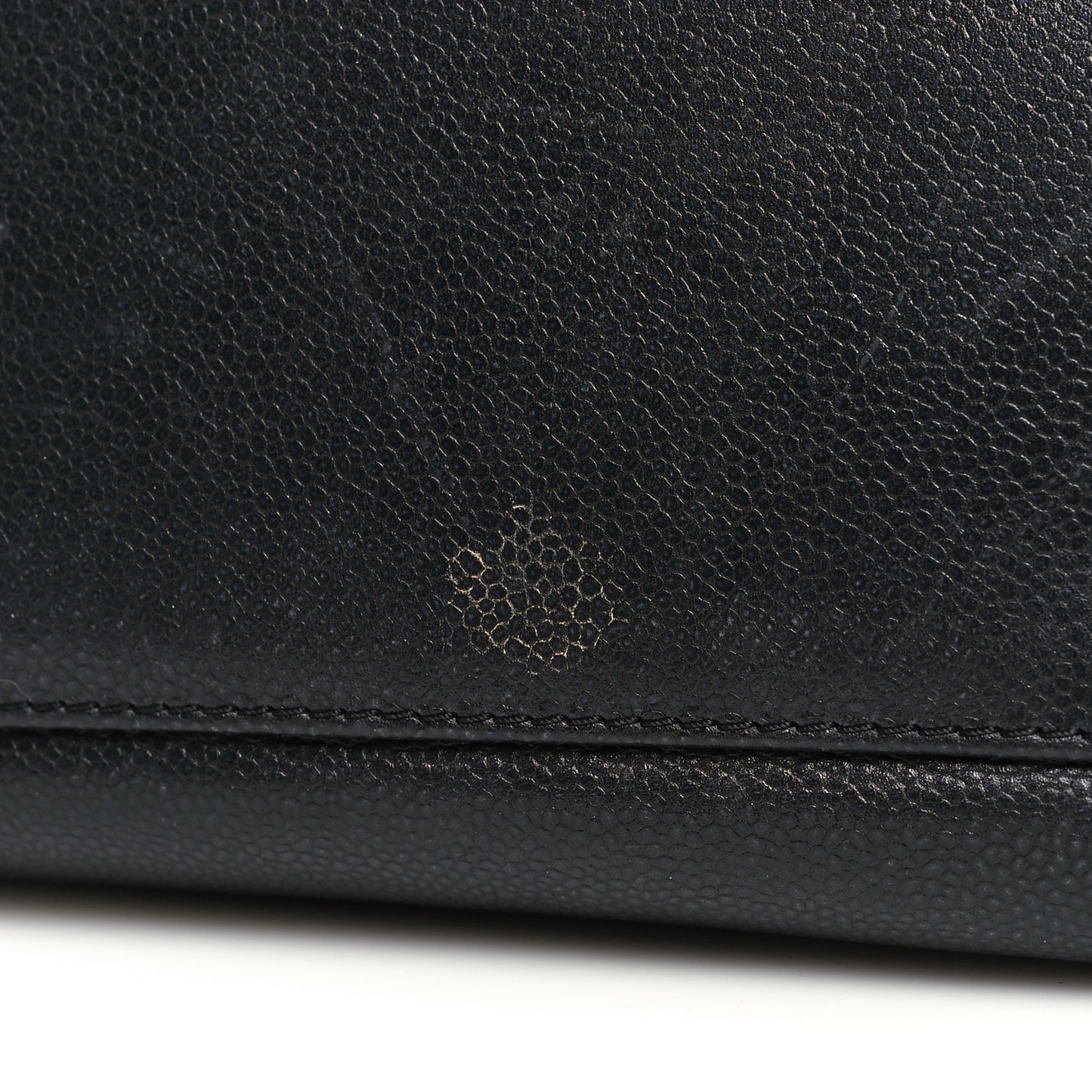 Caviar Stitched CC Shopper Tote Black