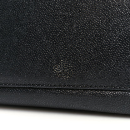 Chanel Caviar Stitched CC Shopper Tote Black 17 of 18