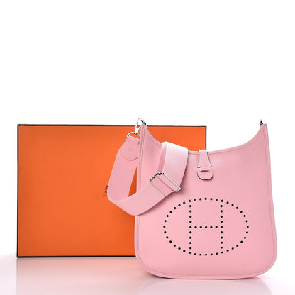 Hermes Taurillon Clemence Evelyne III PM Rose Sakura 8 of 8