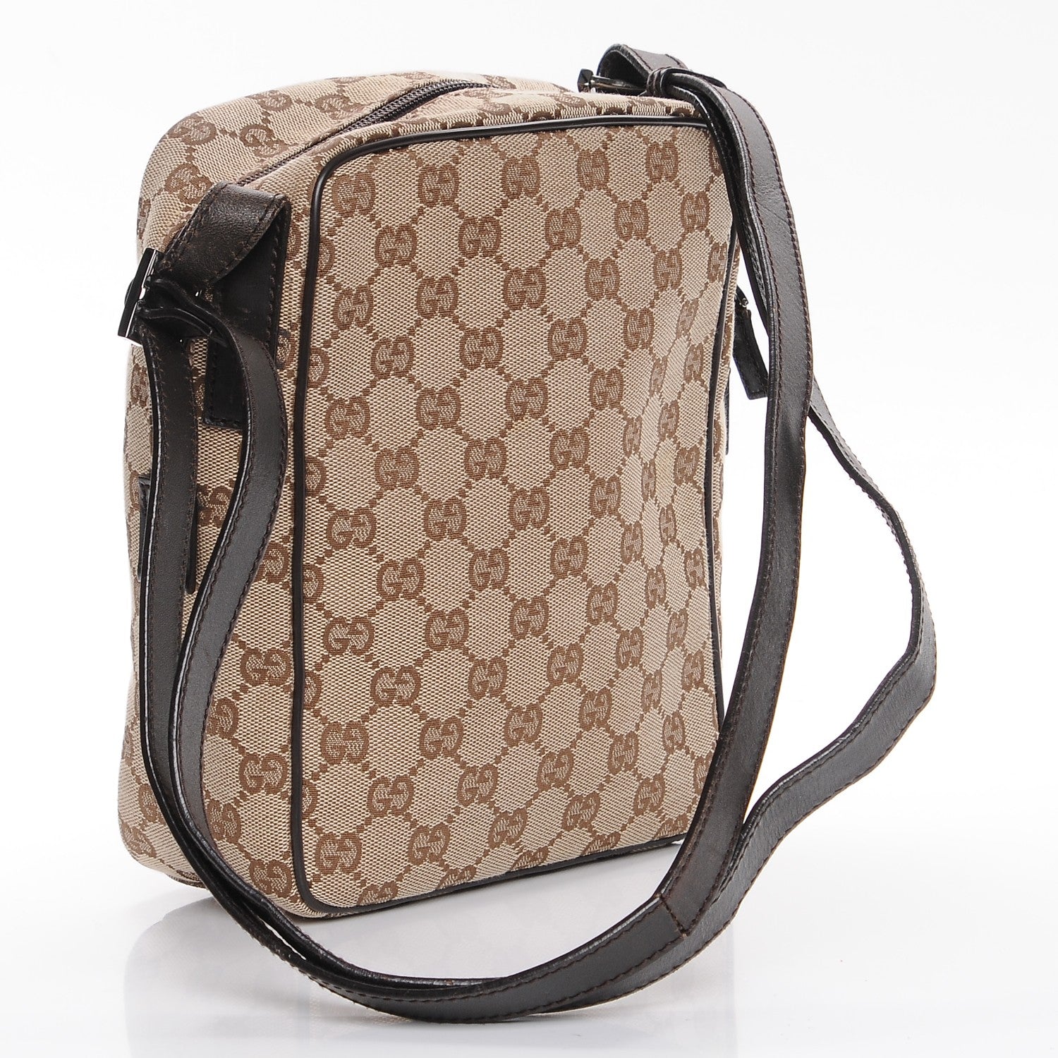 Gucci Monogram GG Flight Small Crossbody Bag Brown 3 of 7