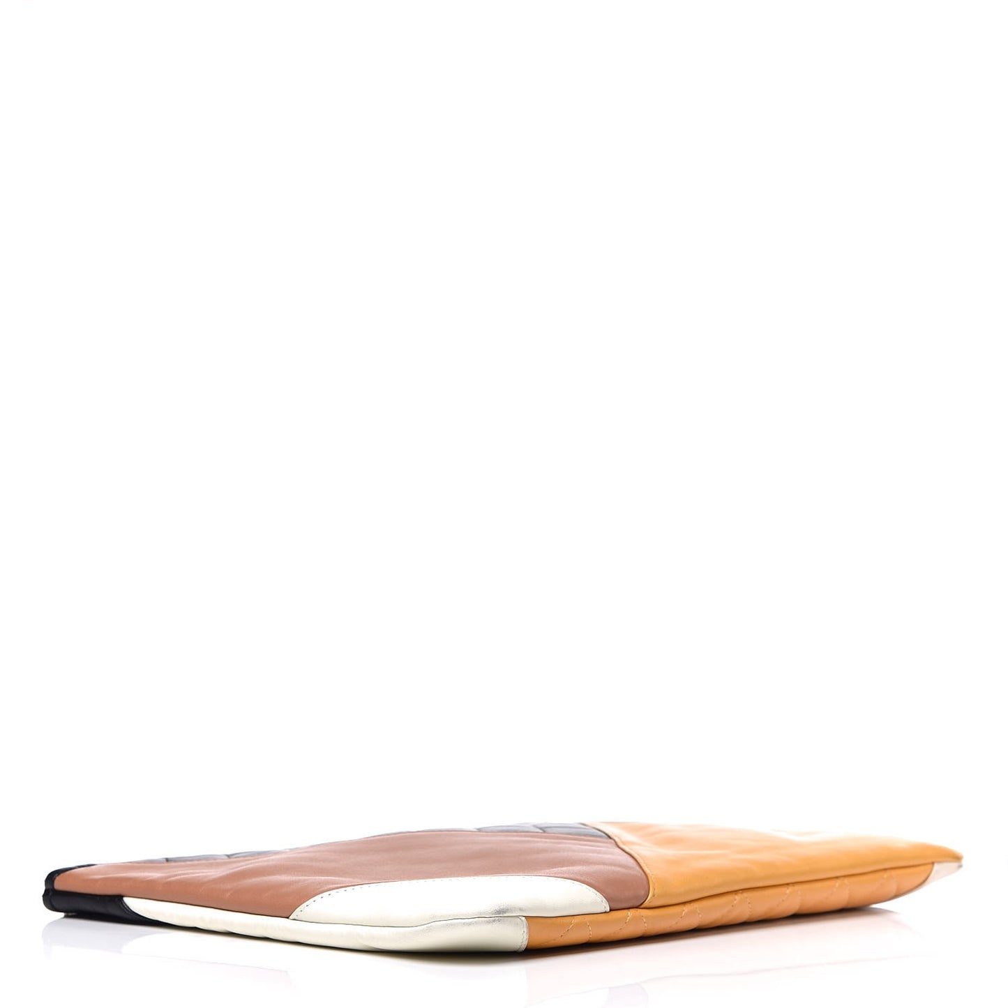 Lambskin Patchwork Large Cosmetic Case Multicolor