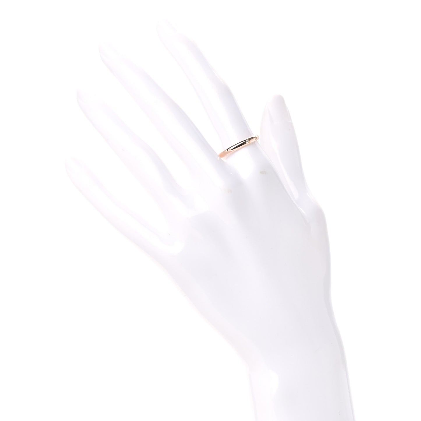 18K Pink Gold Diamond 2.6mm 1895 Wedding Band Ring 55 7.25