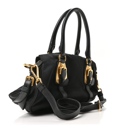 Prada Tessuto Nylon Soft Calfskin Shopping Satchel Black 3 of 10