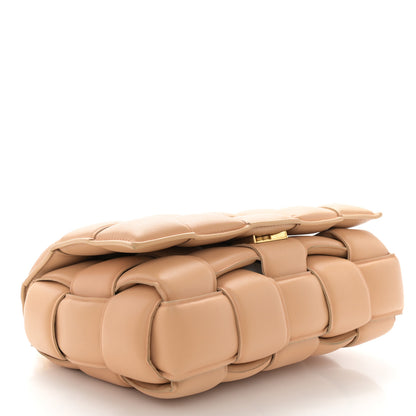 Bottega Veneta Lambskin Maxi Intreccio Padded Chain Cassette Crossbody Bag Almond 4 of 15