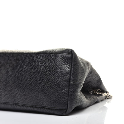 Gucci Pebbled Calfskin Studded Medium Soho Chain Shoulder Bag Black 9 of 10