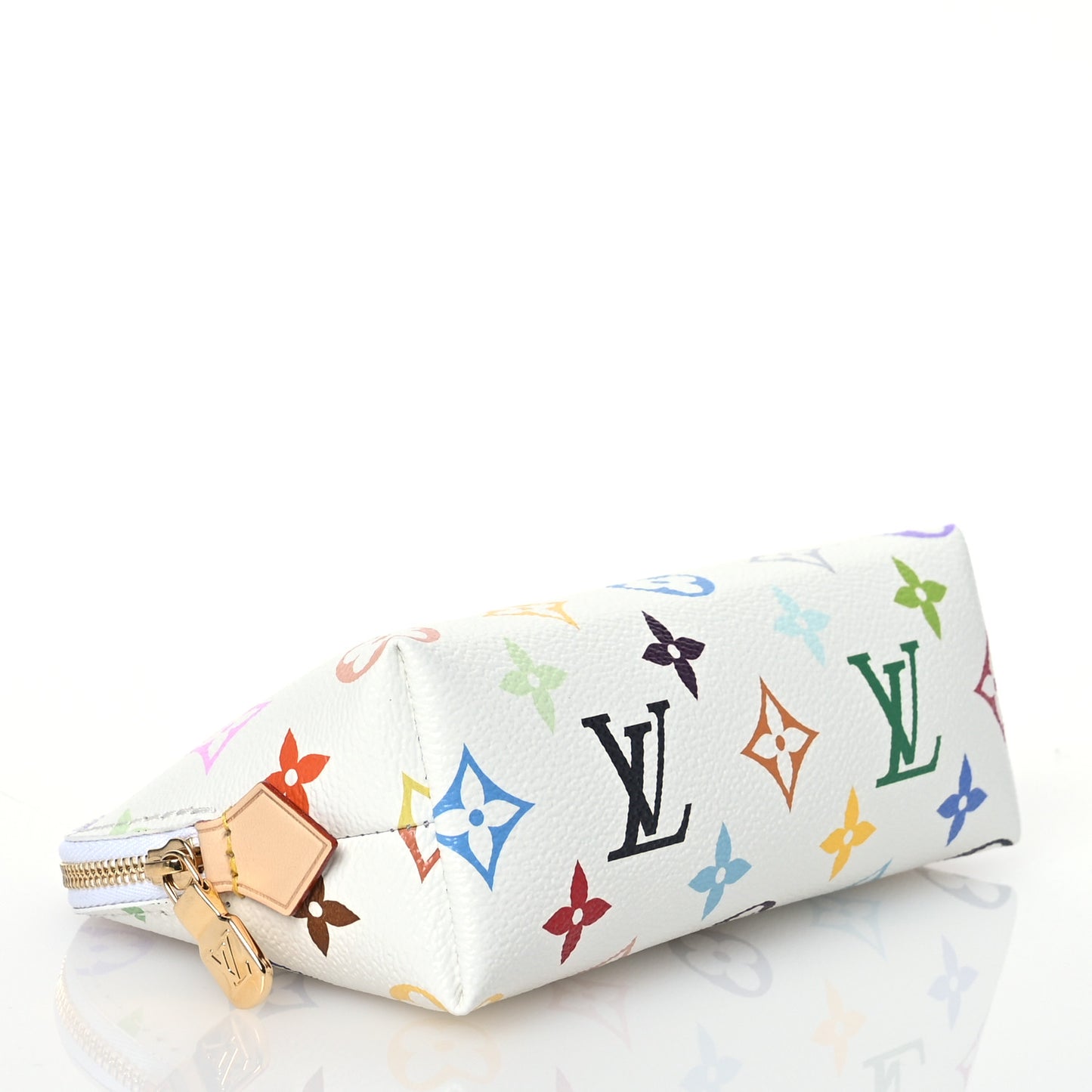 LV x TM Monogram Multicolor Cosmetic Pouch PM White
