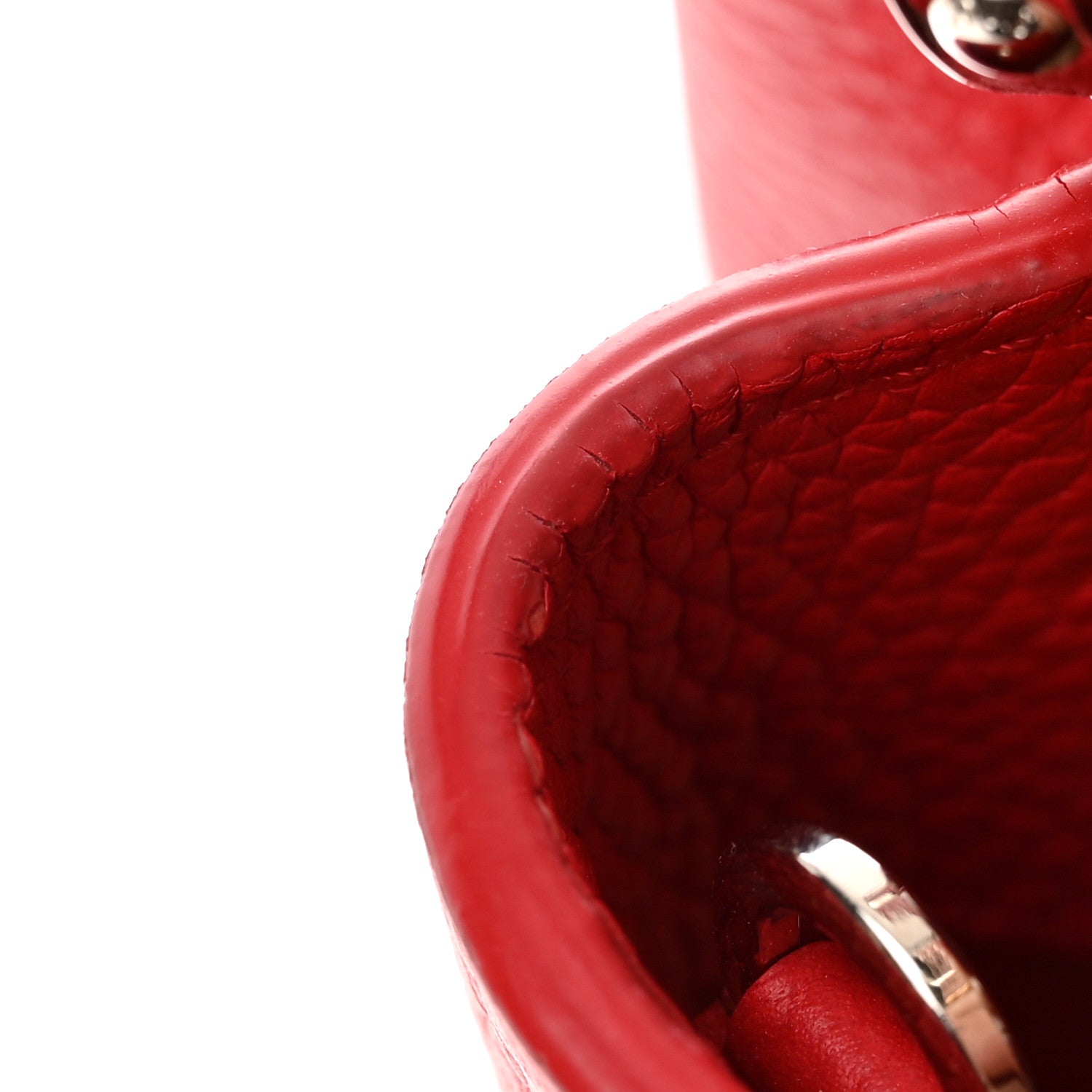 Louis Vuitton Taurillon Capucines BB Rubis 7 of 11