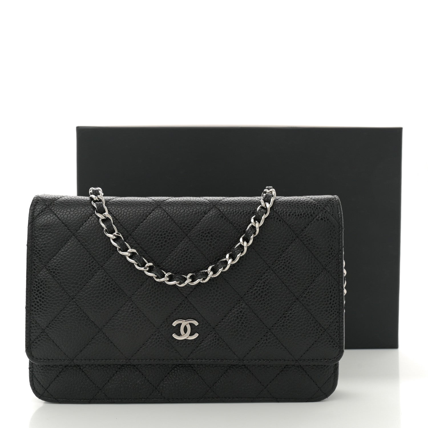 Chanel Caviar Quilted Wallet On Chain WOC Black 11 of 11