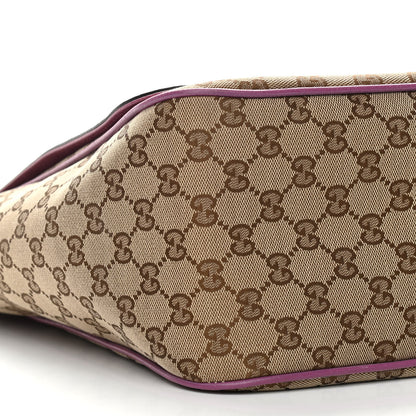 Gucci Monogram Convertible Diaper Bag Beige Peonia Flower 8 of 9
