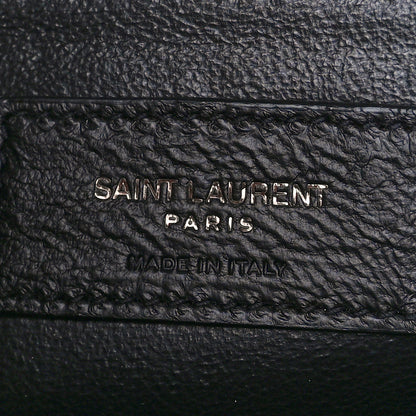 Saint Laurent Denim Mixed Matelasse Triquilt Medium Monogram Envelope Satchel Blue 6 of 10