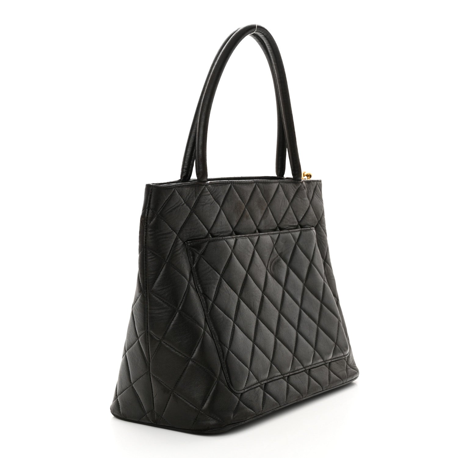 Chanel Lambskin Quilted Medallion Tote Dark Brown 3 of 13
