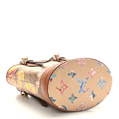 Louis Vuitton Metallic Monogram LV Garden Nano Bucket Bag Gold 4 of 9