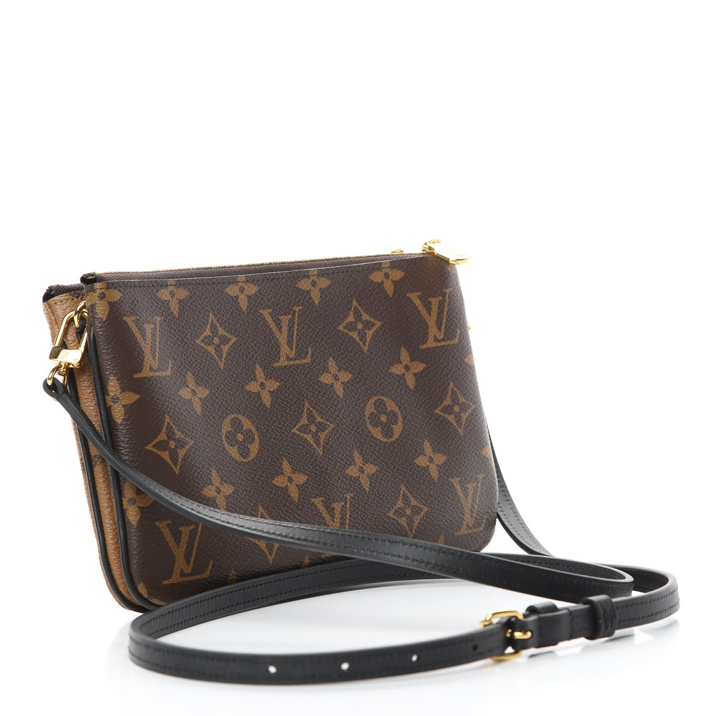 Reverse Monogram Giant Double Zip Pochette