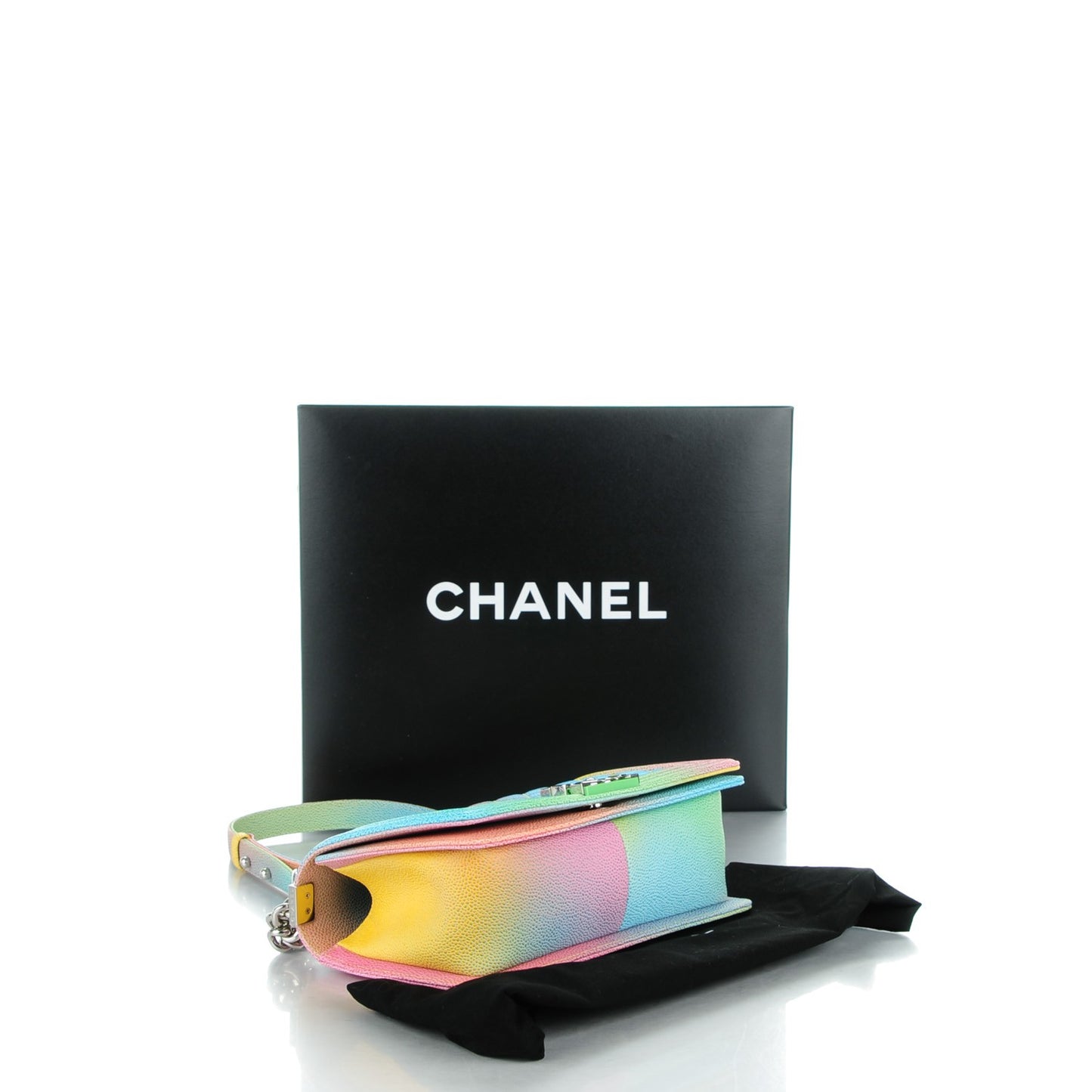 Caviar Quilted Medium Cuba Rainbow Boy Flap Multicolor