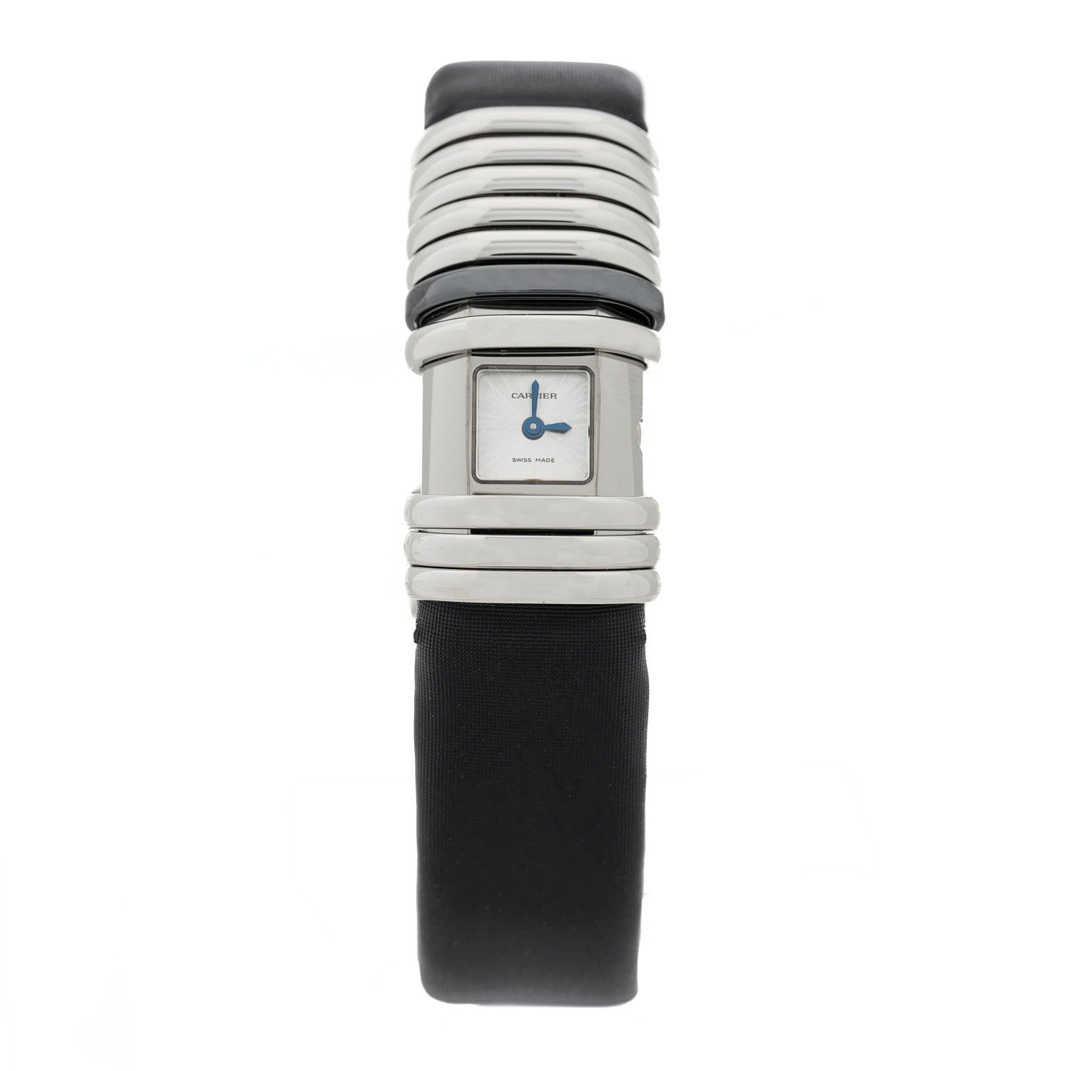 Cartier Stainless Steel Titanium Satin Diamond 16mm Declaration Quartz Watch 1 of 4