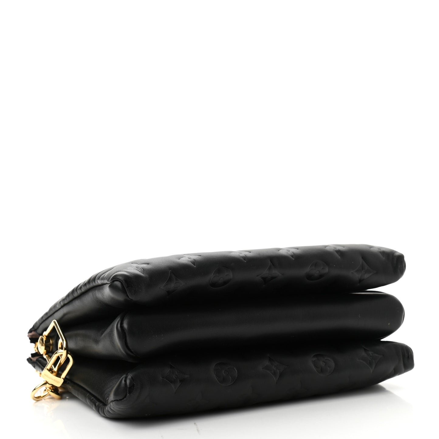 Lambskin Embossed Monogram Coussin PM Black