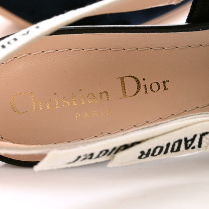 Christian Dior Velvet Ribbon J'Adoir Slingback 65mm Pumps 38 Deep Blue 6 of 10