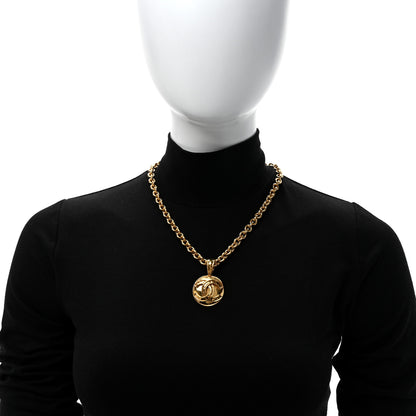 Chanel Metal CC Chain Pendant Necklace Gold 2 of 6