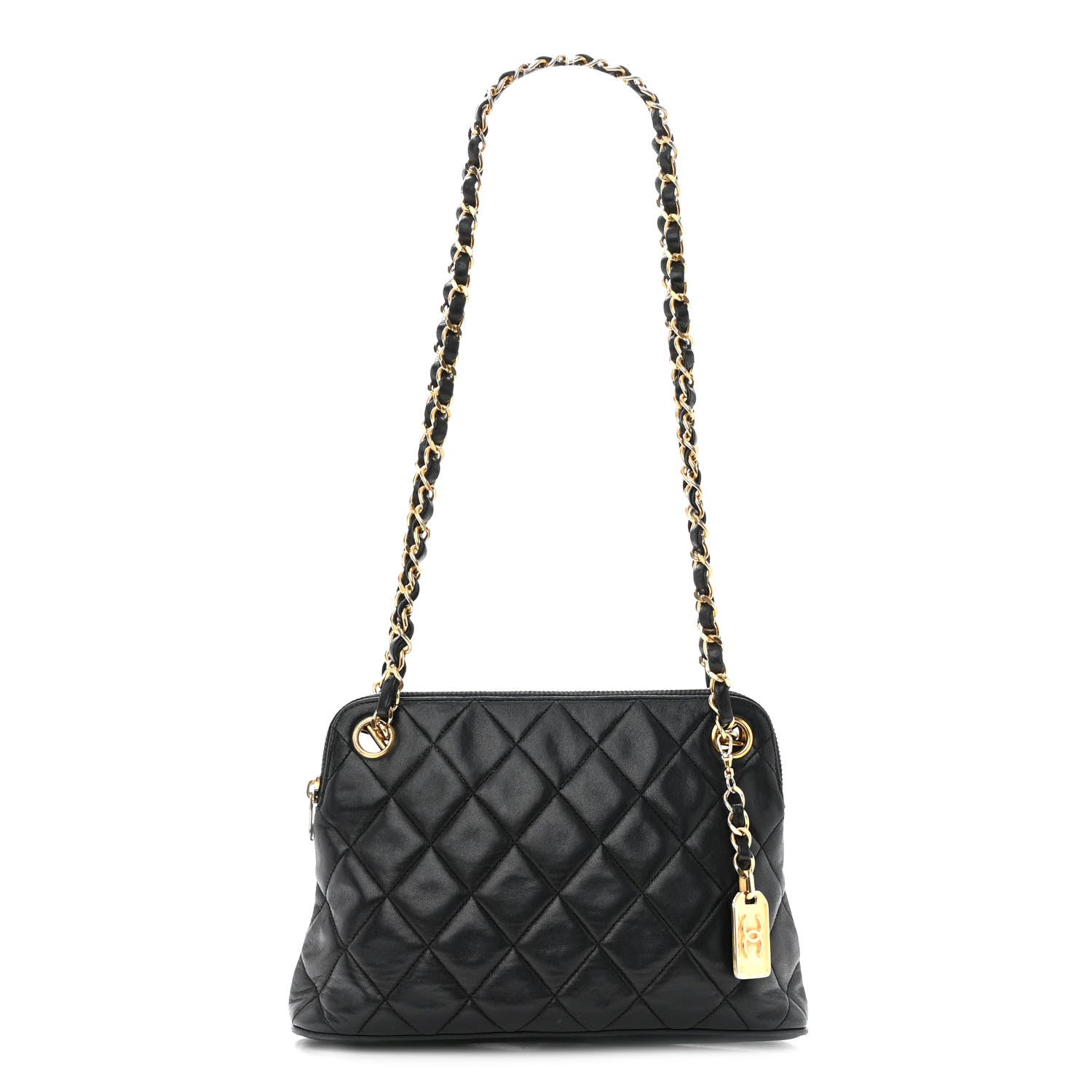 Chanel Lambskin Quilted CC Tote Black 1 of 10
