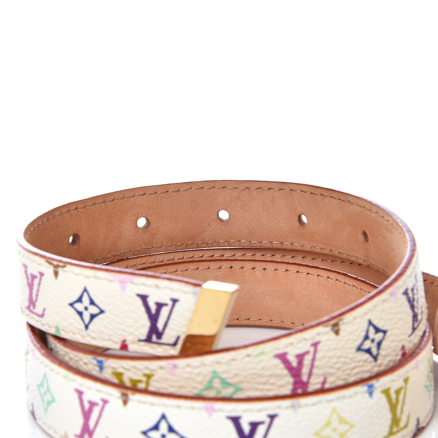 Louis Vuitton Monogram Multicolor Belt 80 32 White 4 of 9