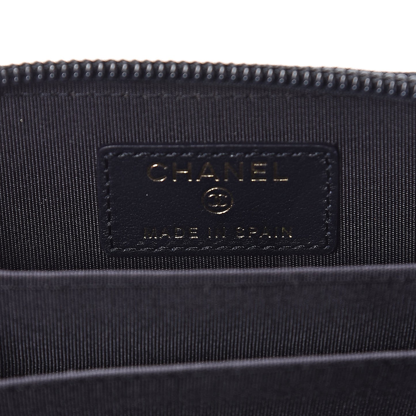 Caviar Quilted Boy Zip Around Coin Purse Wallet Navy