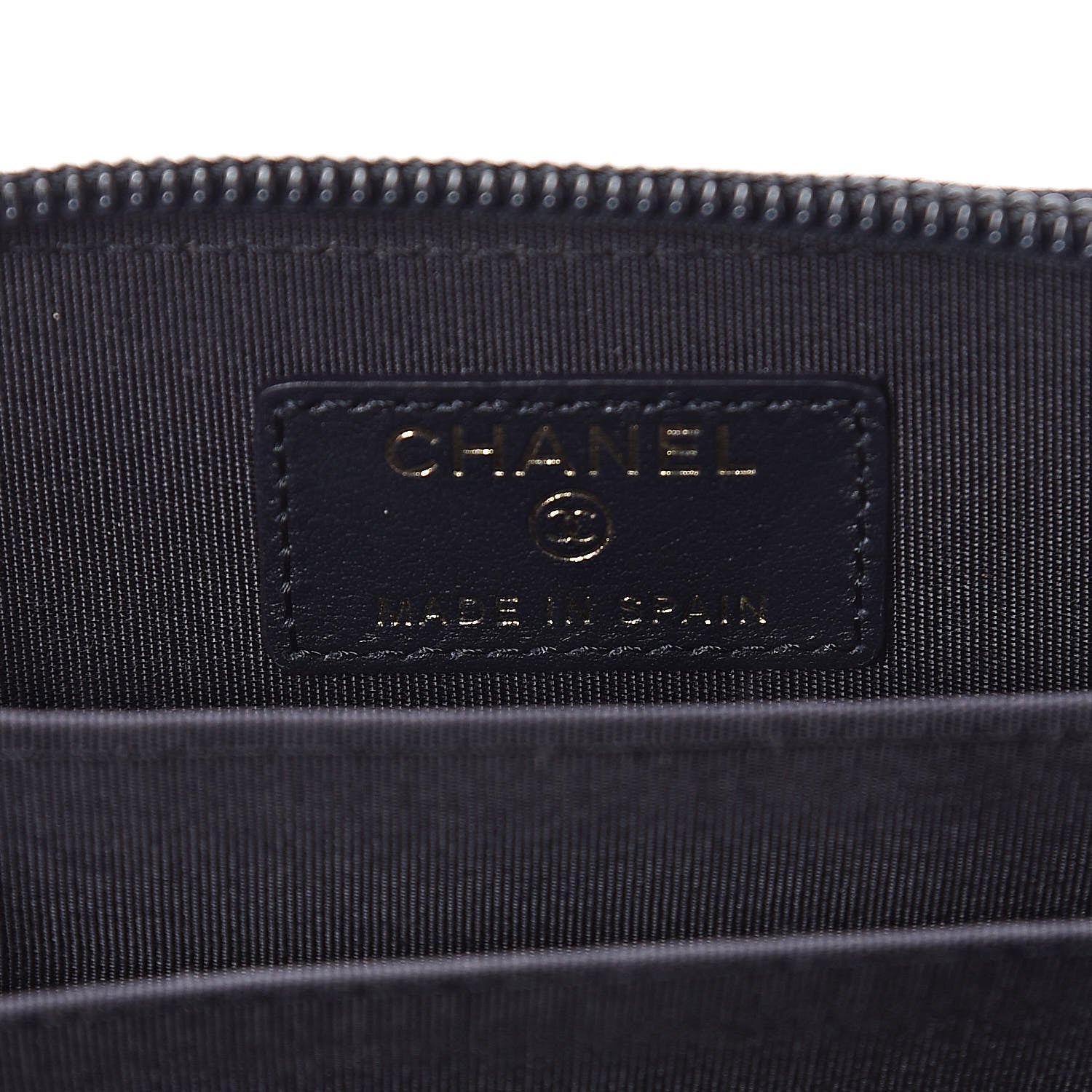 Chanel Caviar Quilted Boy Zip Around Coin Purse Wallet Navy 5 of 7