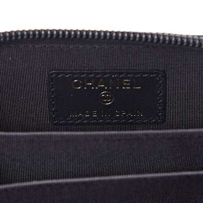 Chanel Caviar Quilted Boy Zip Around Coin Purse Wallet Navy 5 of 7