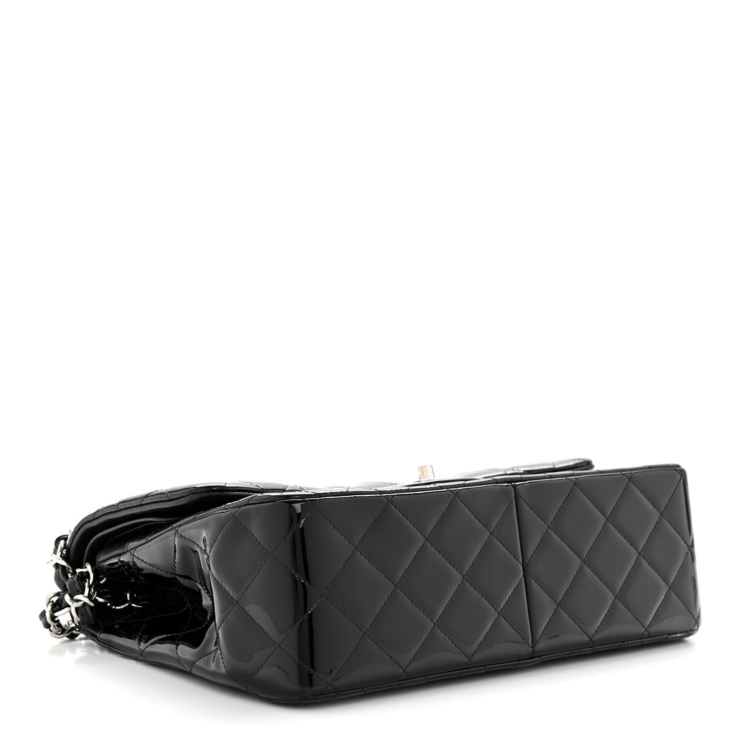 Chanel Patent Quilted Jumbo Double Flap Black 4 of 12