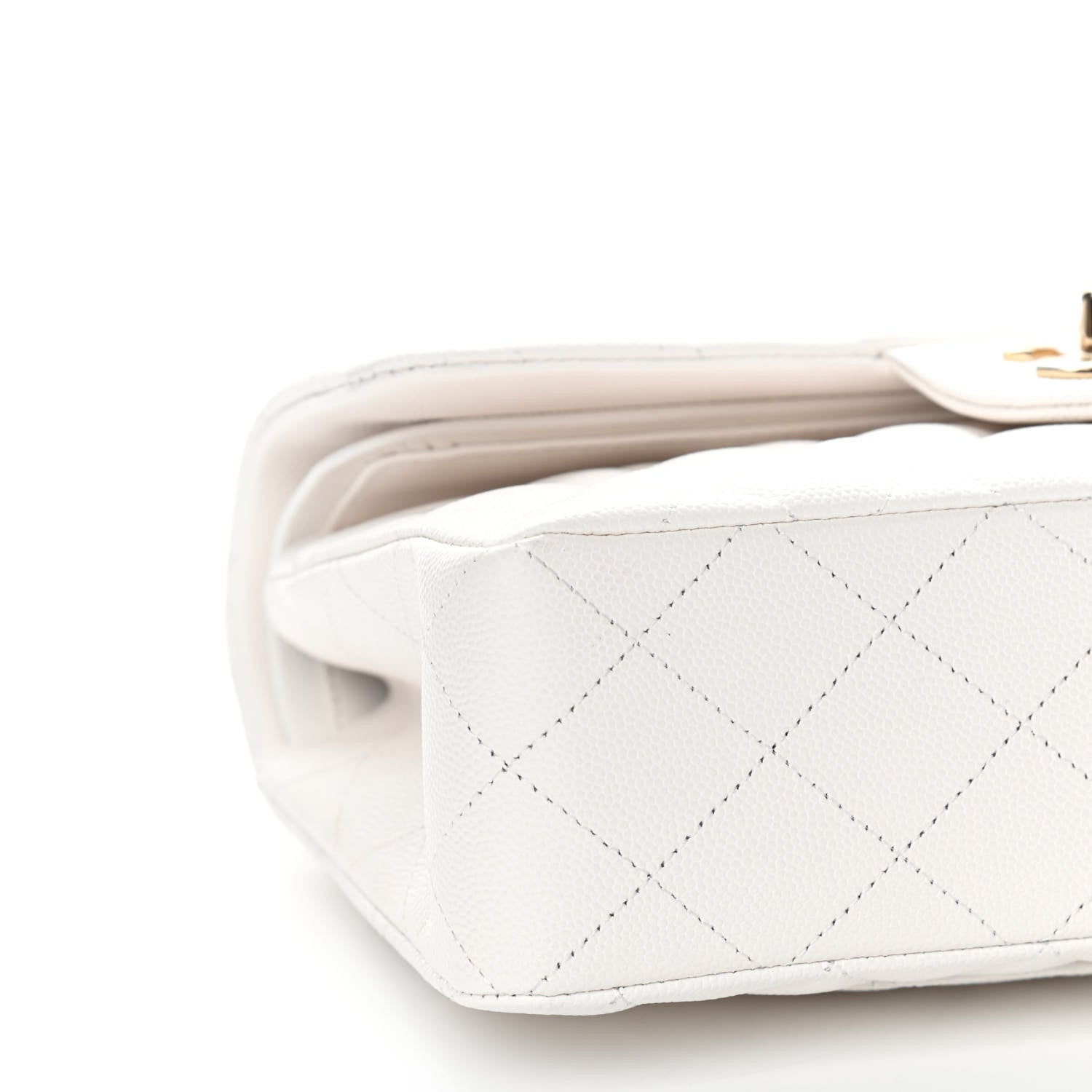 Chanel Caviar Quilted Small Double Flap White 8 of 9