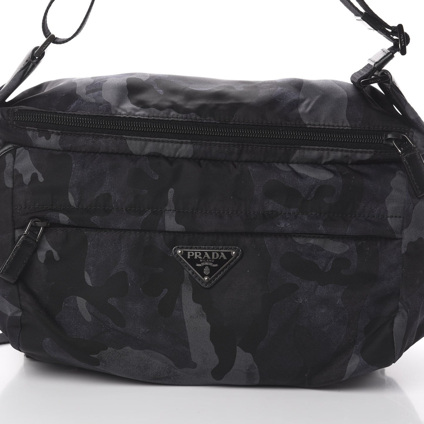 Tessuto Nylon Camouflage Belt Bag Fumo