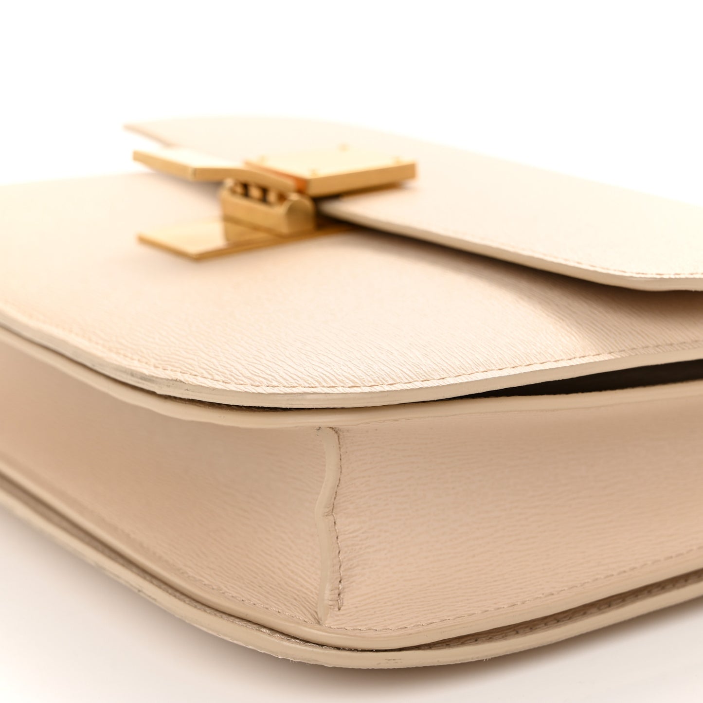 Liege Calfskin Medium Classic Box Flap Bag Powder