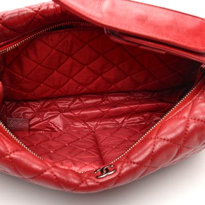 Chanel Lambskin Quilted Small Hobo Red 5 of 10