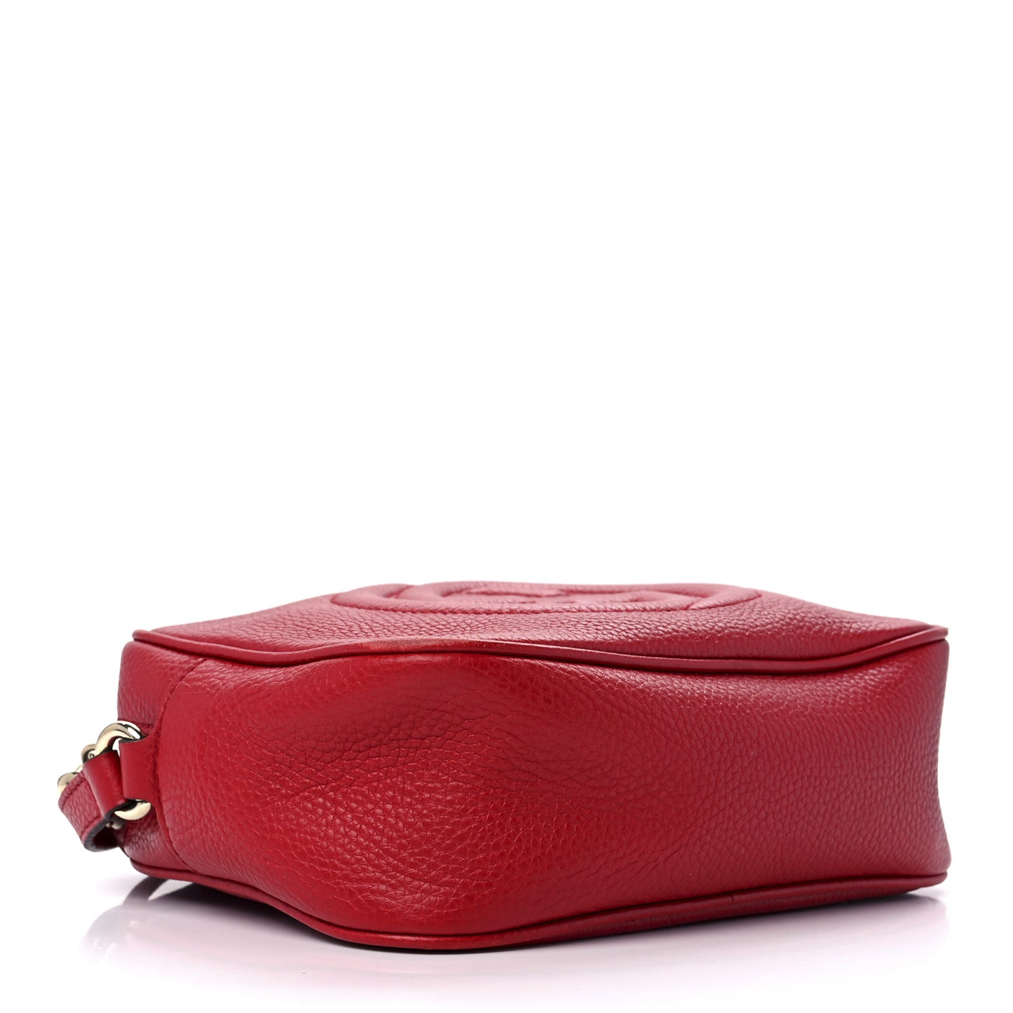 Pebbled Calfskin Small Soho Disco Bag Vibrant Red