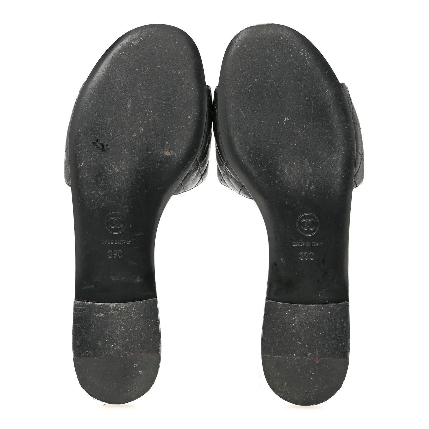 Chanel Lambskin Quilted CC Turnlock Sandals 39 Black 6 of 9