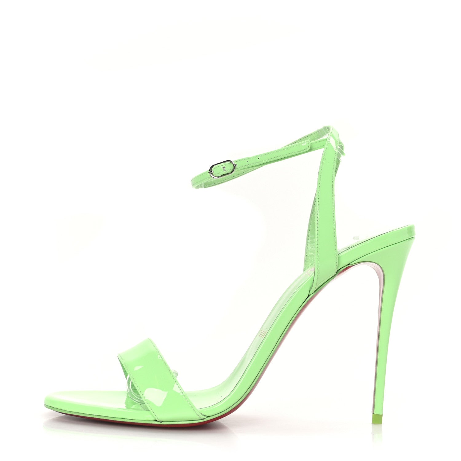Christian Louboutin Patent Loubigirl 100 Sandals 39.5 Neon Green 1 of 7