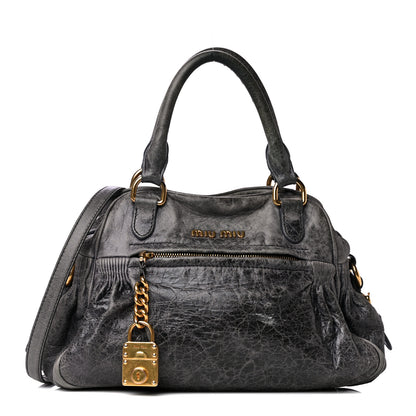 Miu Miu Vitello Lux Zip Tote Black 1 of 15