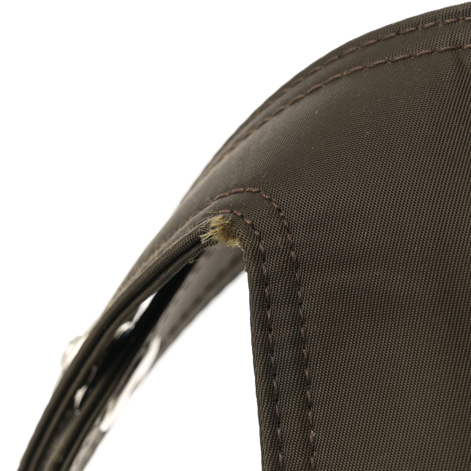 Fendi Nylon Vitello Cover Logo Embossed Medium Peekaboo I SEE U Satchel Ebano Sunflower 12 of 14