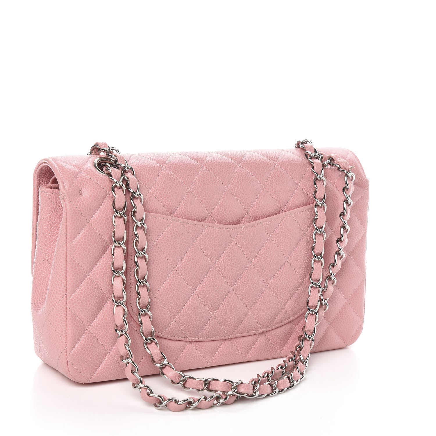 Chanel Caviar Quilted Medium Double Flap Pink 3 of 10