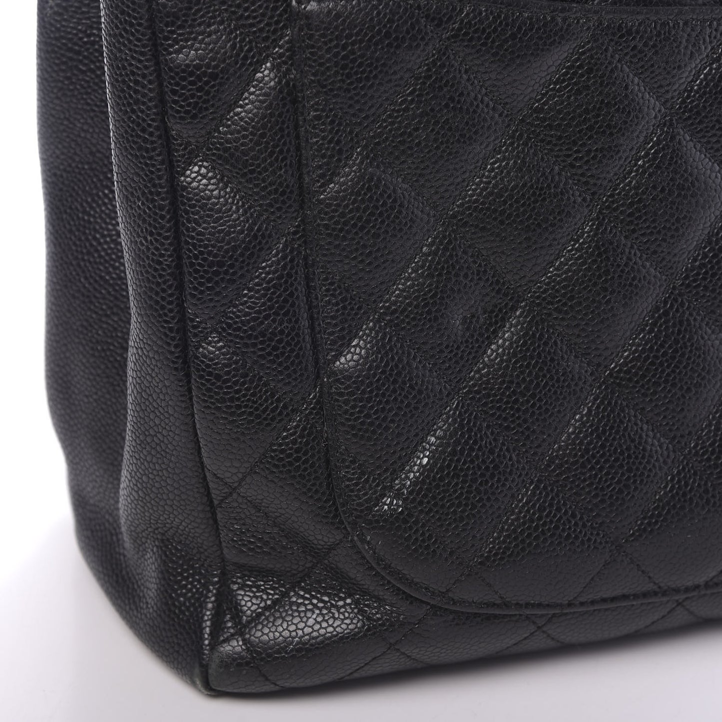 Caviar Quilted Grand Shopping Tote GST Black