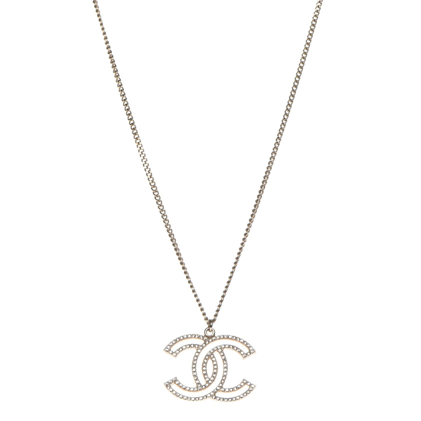 Crystal CC 100 Anniversary Necklace Gold