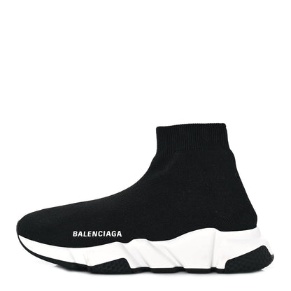Balenciaga Neoprene Knit Womens Speed Sneakers 37 Black White 1 of 8