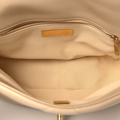 Chanel Lambskin Quilted Medium Chanel 19 Flap Beige 5 of 10